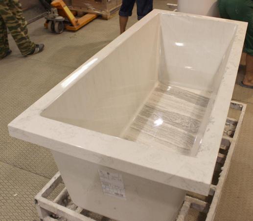 Ванна Джерси 160x80 белая глянец из искуcственного камня
