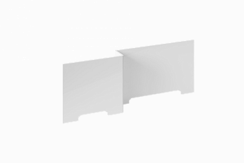 Экран Фишка 150 левый белый глянец из стеклопластика FRP