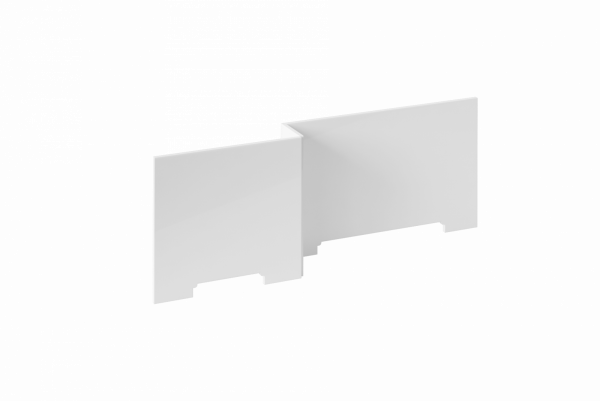 Экран Фишка 150 левая белый глянец из искуcственного камня