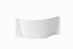 Экран Аура 150 левый белый глянец из искуcственного камня