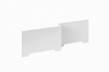 Экран Фишка 170 левый белый глянец из стеклопластика FRP